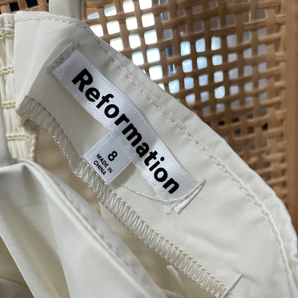 Reformation Cream Crop Top NWT London top size 8 corset - Picture 3 of 5